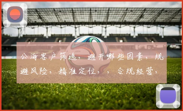 公海客户筛选，避开哪些因素，规避风险，精准定位，，合规经营，，提升效益，